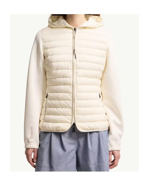Moncler Natural Grenoble Quilted Hooded Jacket