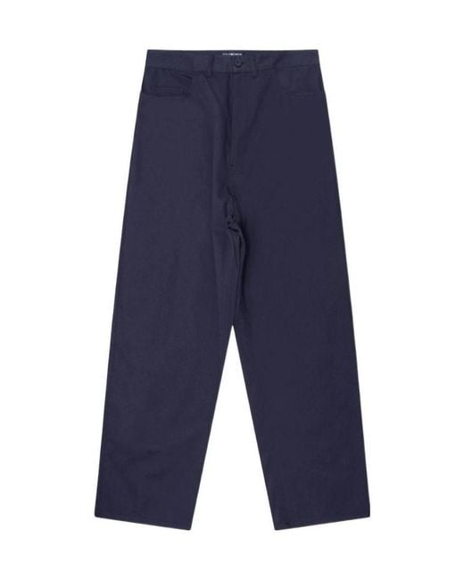 Balenciaga Blue Loose Casual Pants for men