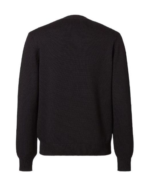 Fendi Black Ff Dog Crewneck Knitted Jumper for men