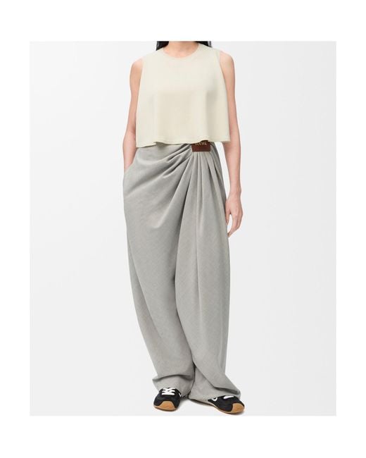 Loewe White Sleeveless Jumper
