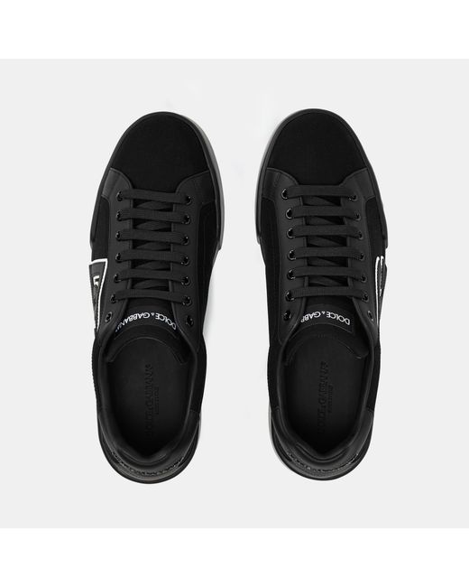 Dolce & Gabbana Black Canvas Sneakers for men