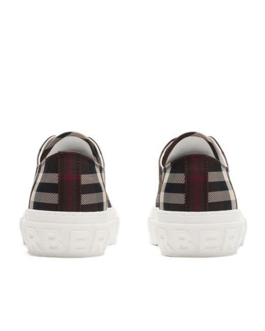 Burberry Multicolor Checked Lace-Up Sneakers