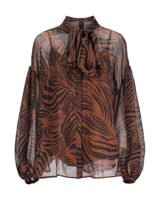 Max Mara Brown Long-Sleeved Shirt