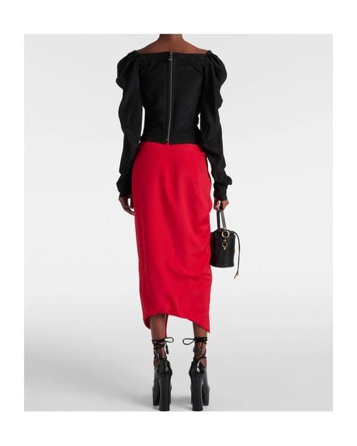 Vivienne Westwood Black Tie-Detail Silk Top