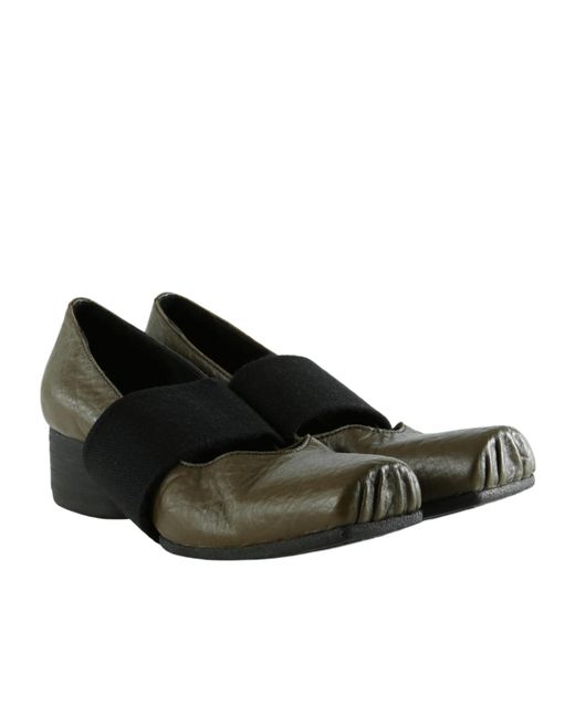 Uma Wang Black Square-Toe Ballet Flats