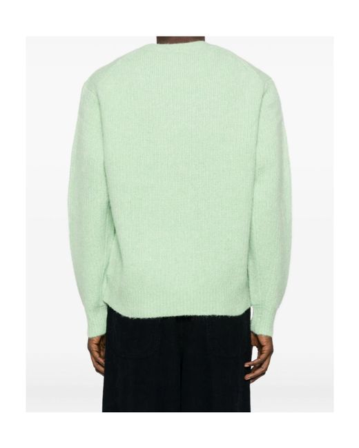 sunflower Green Ribbed Crew-Neck Sweater for men