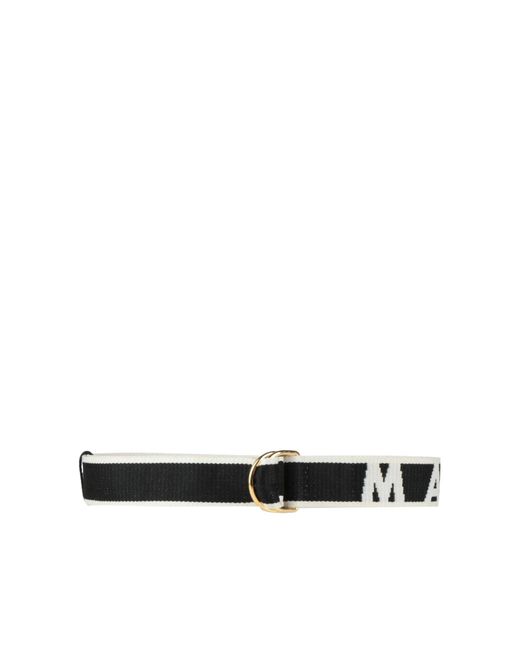 Marni White Logo-Print Belt