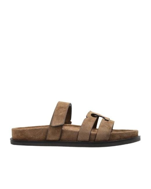 Tory Burch Brown Ines Sport Sandals