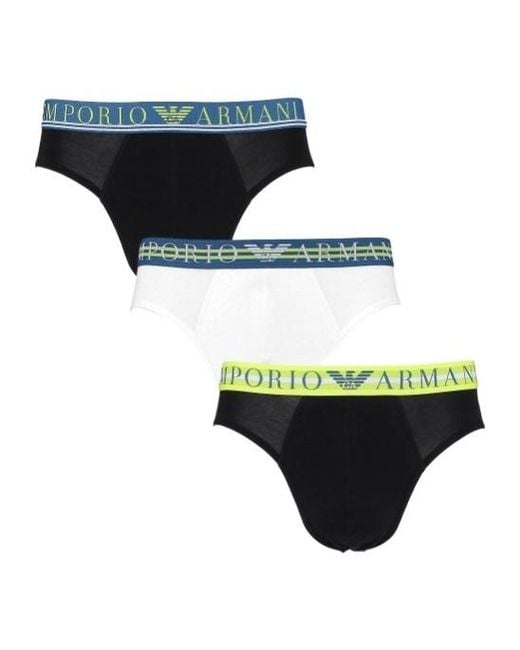 Emporio Armani Black Logo Underwear Three-Piece Set for men