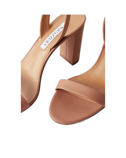 Aquazzura Multicolor Solid Color Leather Slingback Sandals