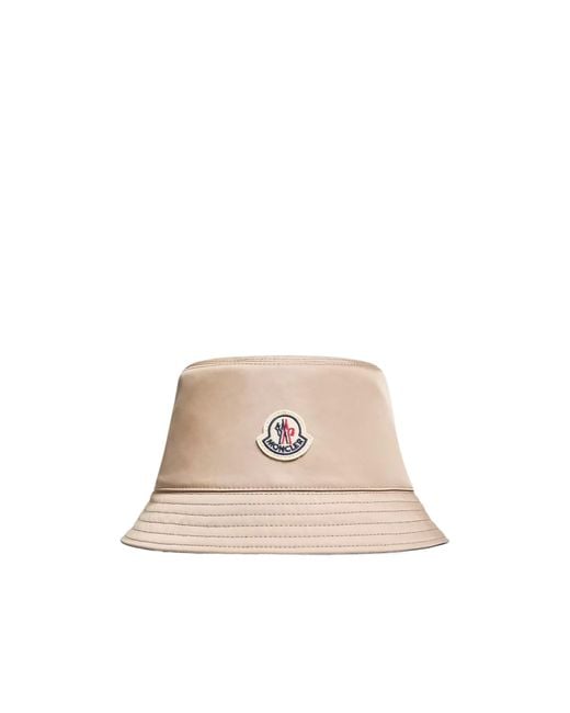 Moncler Natural Logo Patch Reversible Bucket Hat