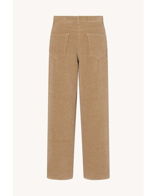 The Row Natural Clair High-Waisted Corduroy Pants