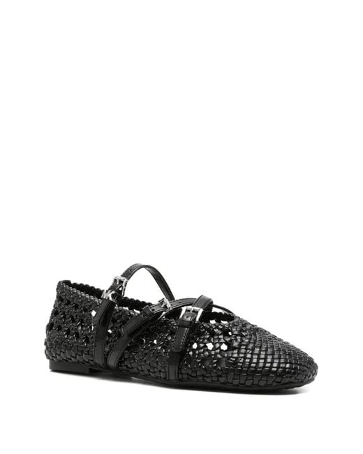 MICHAEL Michael Kors Black Indy Flex Woven Ballet Flats
