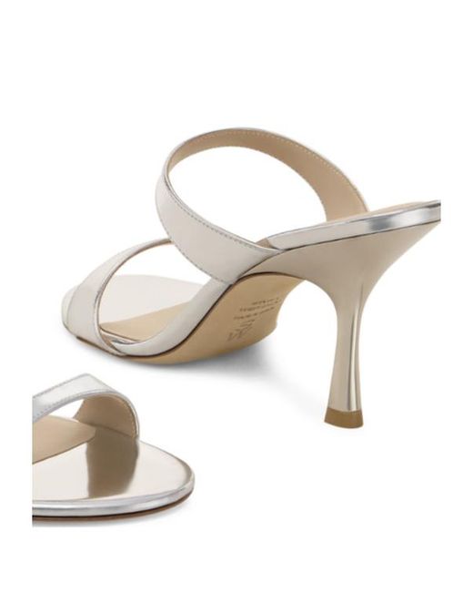 Stuart Weitzman White Nudist Slide 85