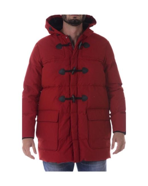 Armani Jeans Red Long Sleeve Down Jacket for men