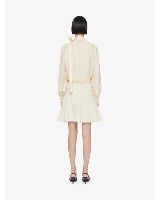 Givenchy Natural 4G Jacquard Long-Sleeved Blouse
