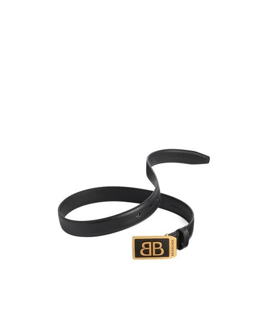 Balenciaga White Modu Logo Plaque Belt