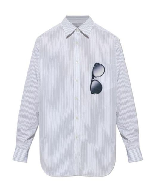 Moschino Blue Shirt With Pockets