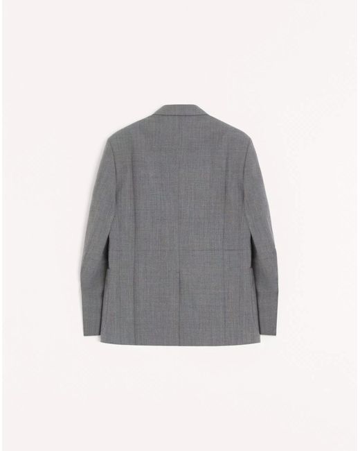 Valentino Gray Double-Breasted Jacket for men