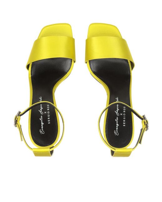 Sergio Rossi Yellow Evangelie Open Toe Sandals