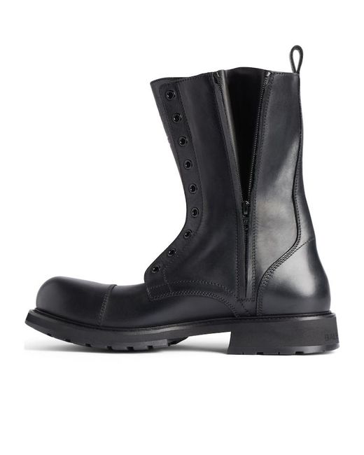 Balenciaga Black Truck Lace-Up Boot