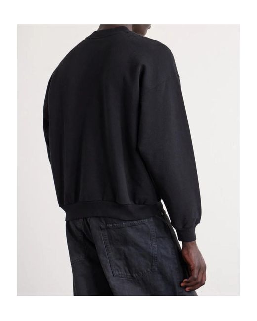Balenciaga Blue Distressed Graphic Sweatshirt for men