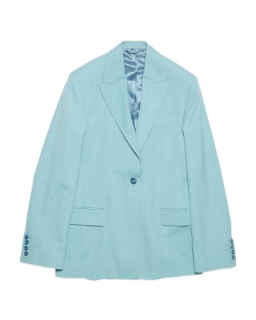 Acne Blue Single-Breasted Blazer