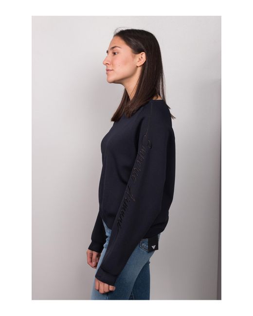 Emporio Armani Blue Round-Neck Knitted Sweater