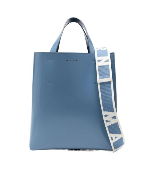 Marni Blue Small Museo Tote Bag