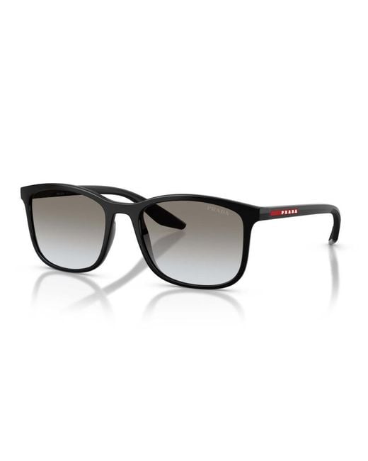Prada Linea Rossa Gray Prada Eyewear Square Frame Sunglasses for men