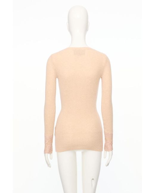 Valentino White Lace Detailed Crewneck Dress