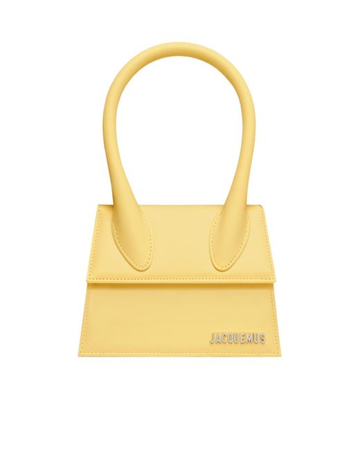 Jacquemus Yellow Le Chiquito Logo Lettering Mini Tote Bag