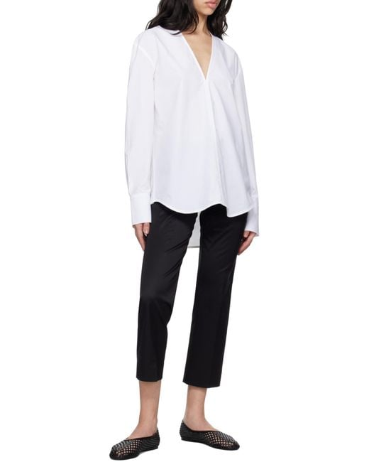 Totême  Black Totme Pressed Crease Cropped Trousers