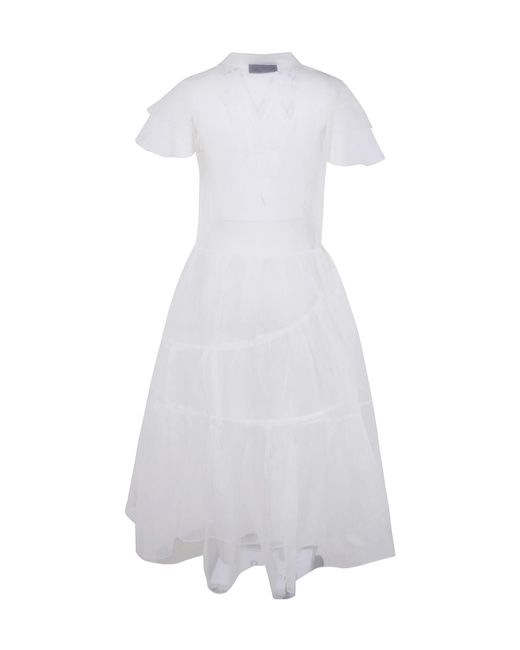 Simone Rocha White Bow Detail Dress