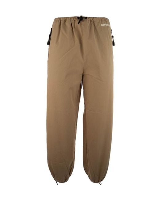 Miu Miu Natural Drawstring Casual Pants