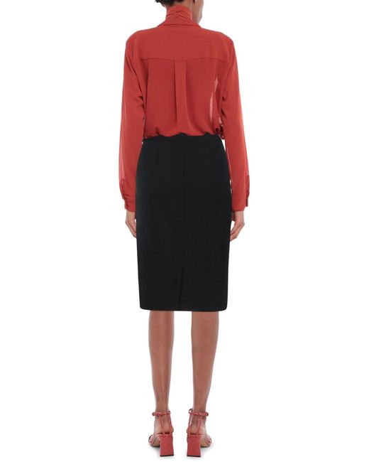 Burberry Black Solid Color Bodycon Skirt