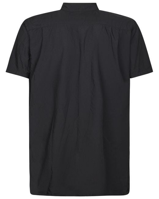 Comme des Garçons Black Collared Short-Sleeved Shirt for men