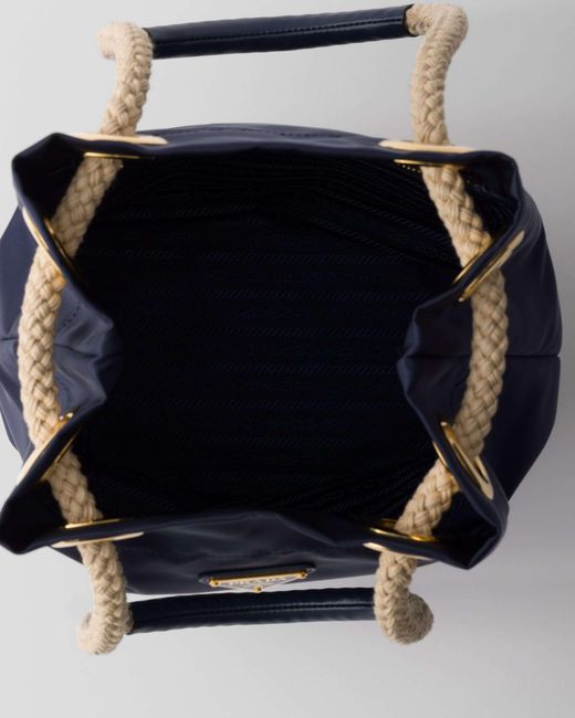 Prada Blue Mariner Re-Nylon Small Bucket Bag
