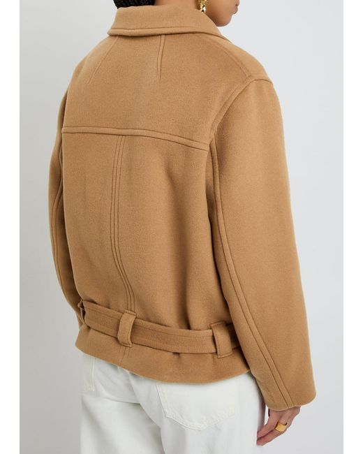 Isabel Marant Brown Belted Wool And Cashmere-Blend Jacket