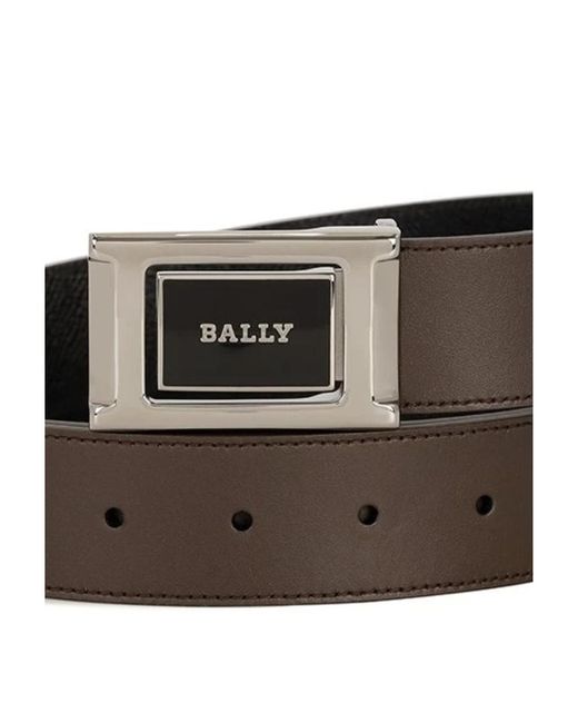 Bally White Logo Belt for men