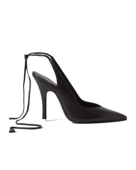 The Attico Black Venus Leather Pumps