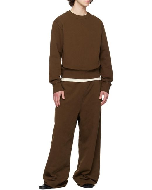 Entire studios Brown Straight-Leg Elasticated Pants for men