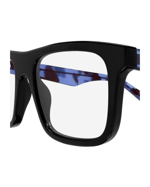 Gucci Blue Eyewear Square Frame Glasses for men