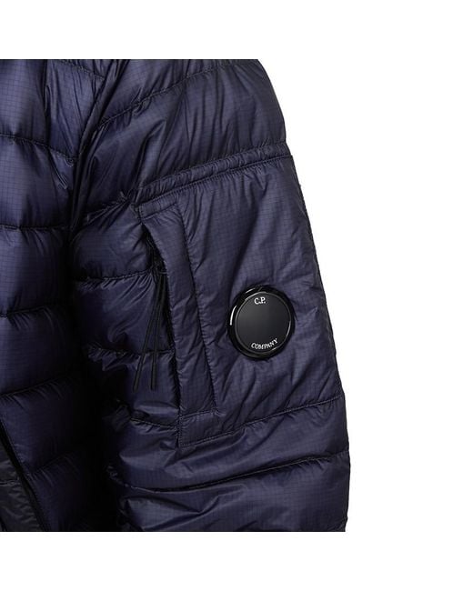 C P Company Blue Long-Sleeved Down Jacket for men