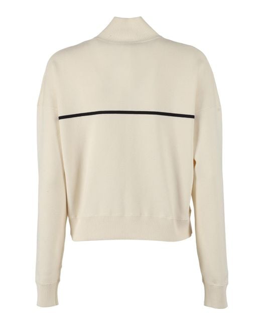 Max Mara Natural Vampata Stripe Zip Cardigan