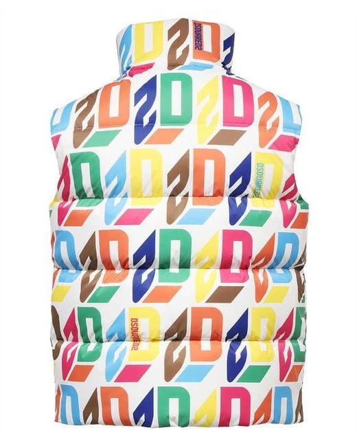 DSquared² White Printed Jacket for men