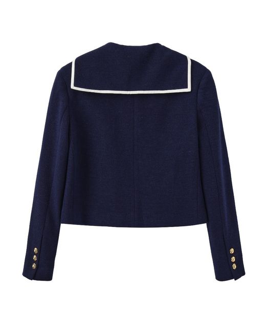 Marissa Chiara Blue Woolen Coat