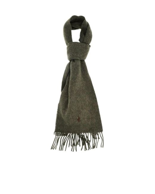 Polo Ralph Lauren Green Little Horse Double-Sided Tassel Scarf