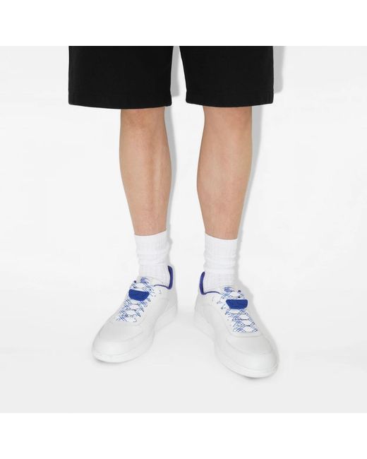 Burberry White Terrace Low-Top Sneakers for men