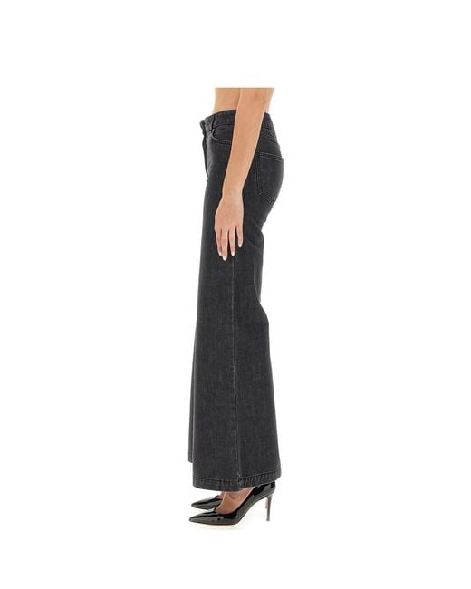 Moschino Black Flared-Design Jeans